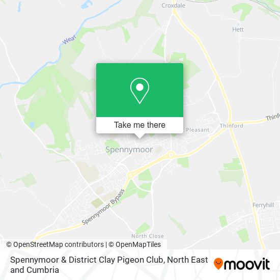 Spennymoor & District Clay Pigeon Club map
