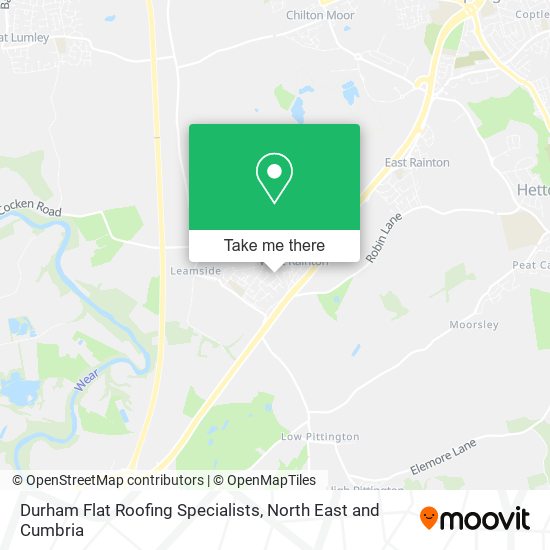 Durham Flat Roofing Specialists map
