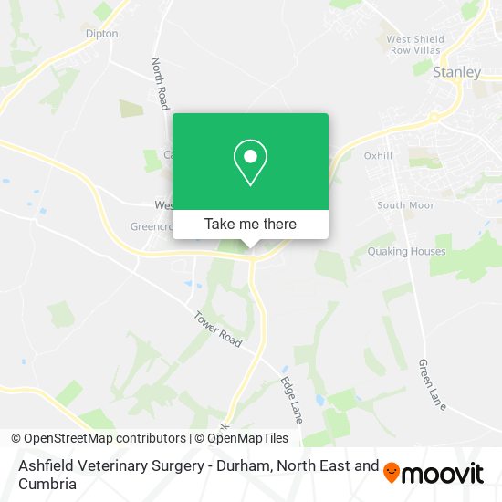Ashfield Veterinary Surgery - Durham map