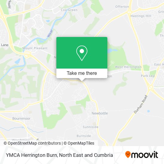 YMCA Herrington Burn map