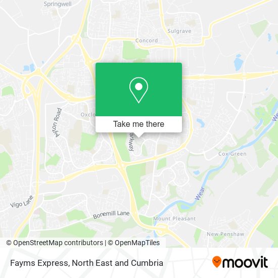 Fayms Express map