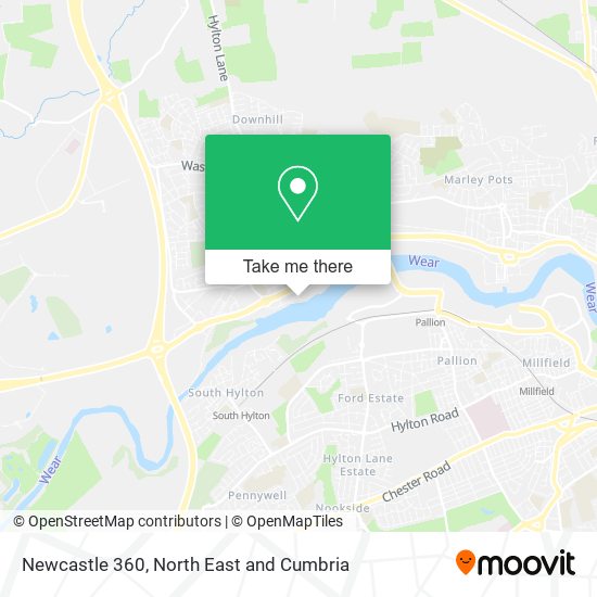 Newcastle 360 map