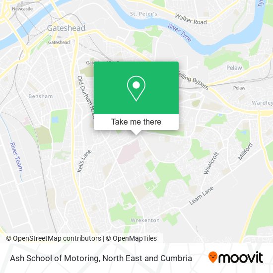 Ash School of Motoring map