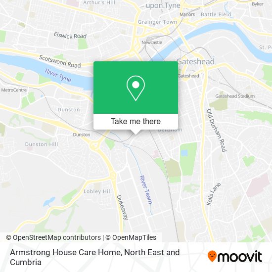 Armstrong House Care Home map