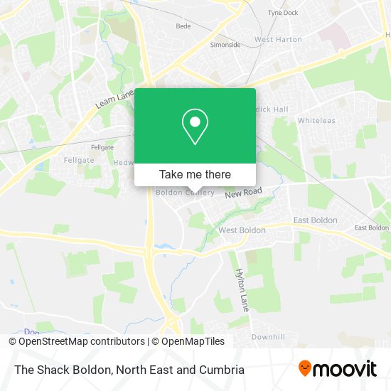 The Shack Boldon map