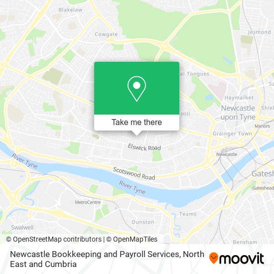 Newcastle Bookkeeping and Payroll Services map