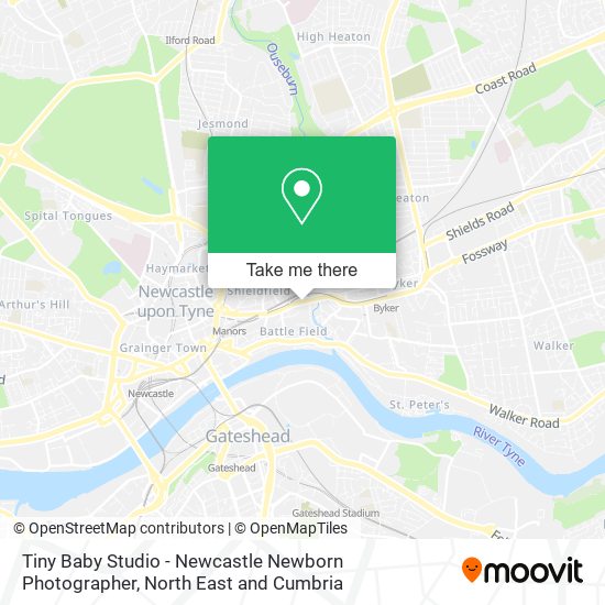 Tiny Baby Studio - Newcastle Newborn Photographer map
