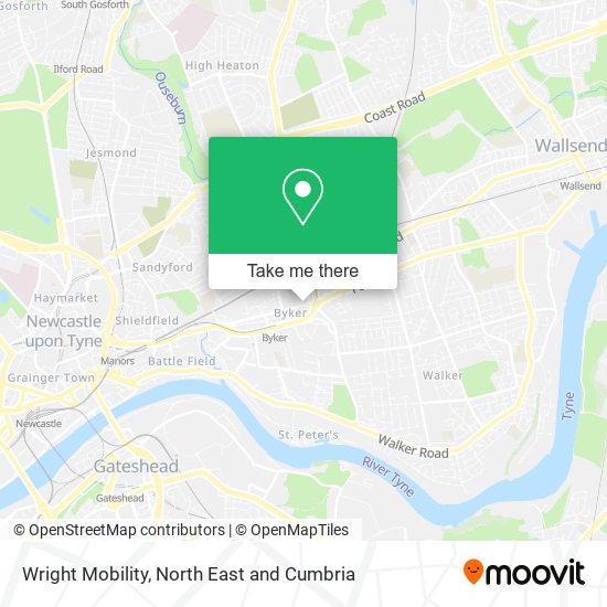 Wright Mobility map