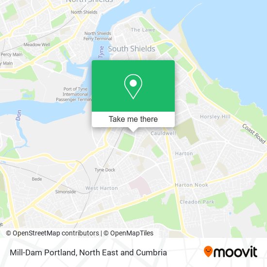 Mill-Dam Portland map