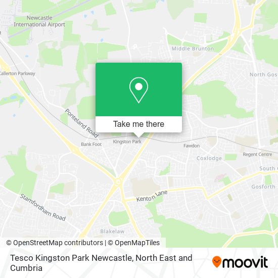Tesco Kingston Park Newcastle map