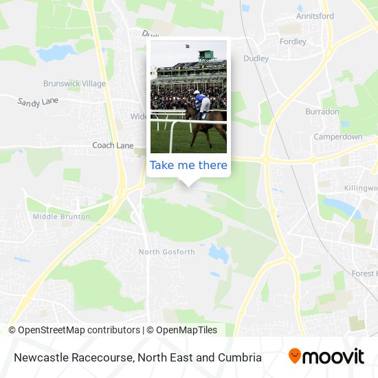 Newcastle Racecourse map