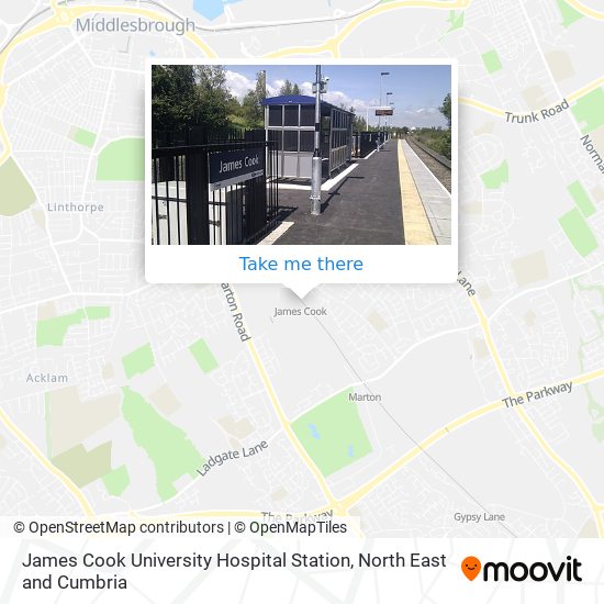 James Cook Hospital Map How To Get To James Cook University Hospital Station In Middlesbrough By  Train Or Bus?