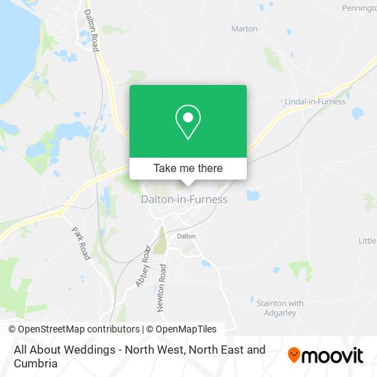 All About Weddings - North West map
