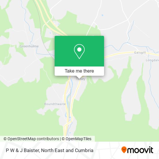 P W & J Baister map