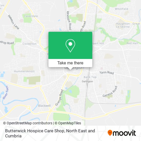 Butterwick Hospice Care Shop map