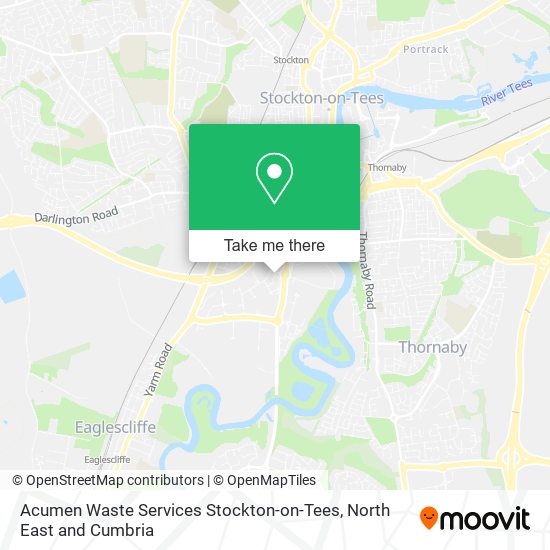 Acumen Waste Services Stockton-on-Tees map