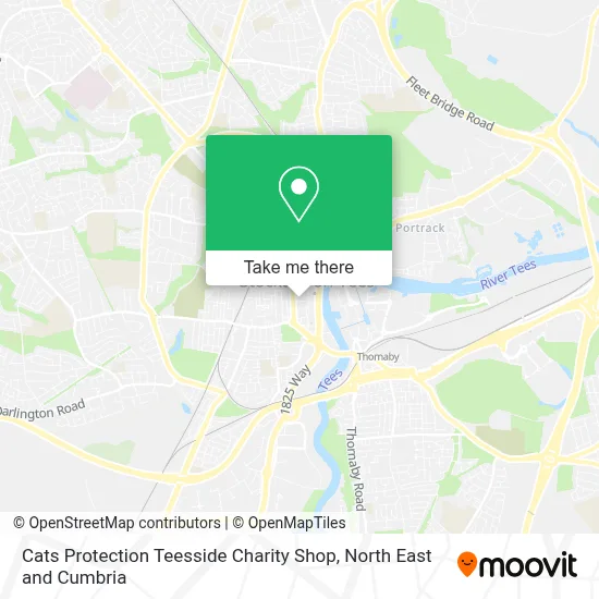 Cats Protection Teesside Charity Shop map