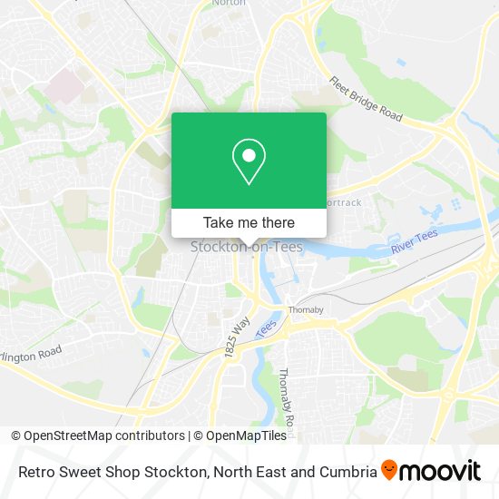 Retro Sweet Shop Stockton map