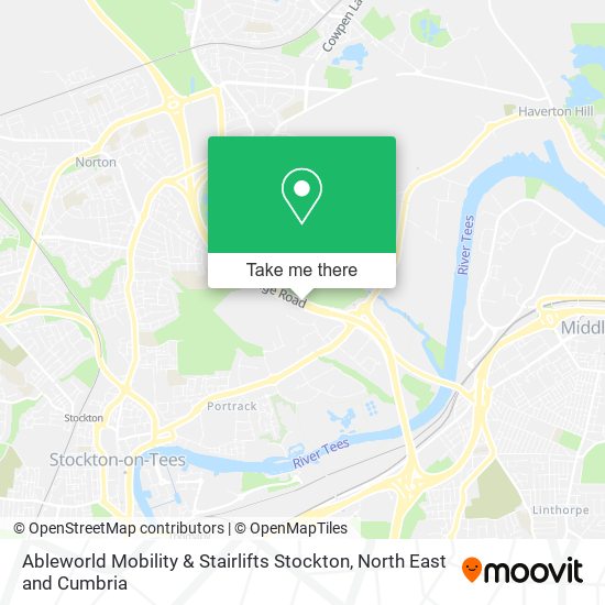 Ableworld Mobility & Stairlifts Stockton map