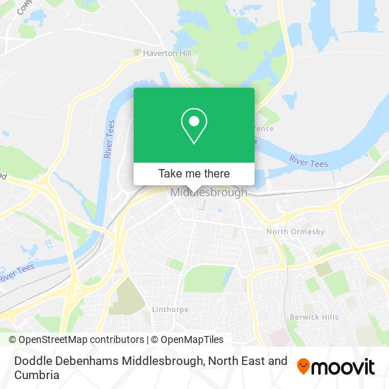 Doddle Debenhams Middlesbrough map