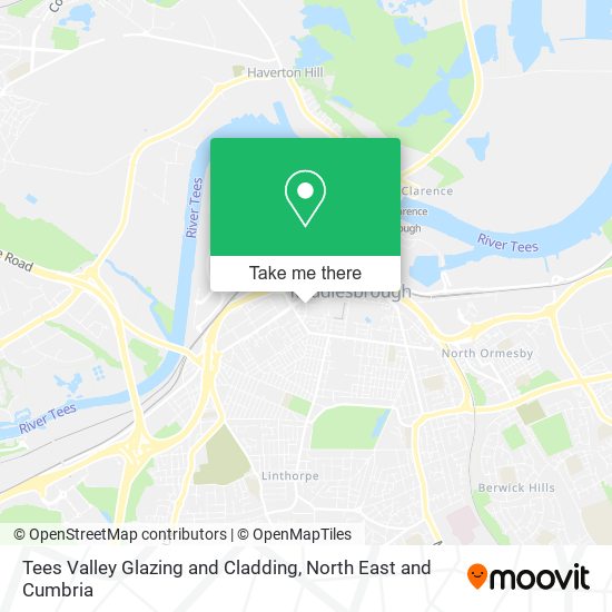 Tees Valley Glazing and Cladding map