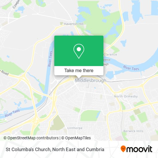 St Columba's Church map
