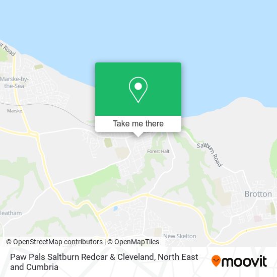 Paw Pals Saltburn Redcar & Cleveland map