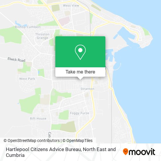 Hartlepool Citizens Advice Bureau map