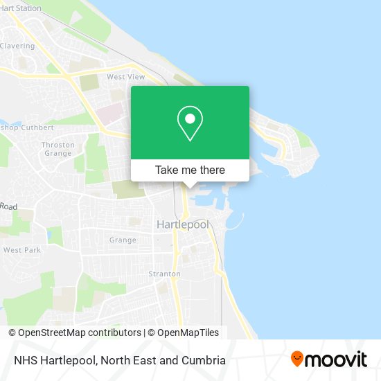 NHS Hartlepool map