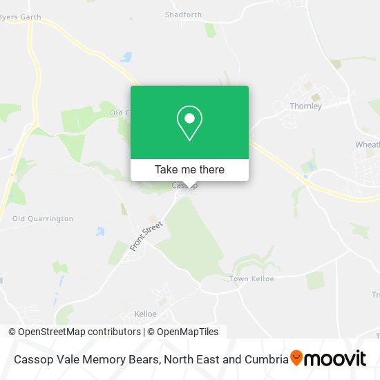 Cassop Vale Memory Bears map