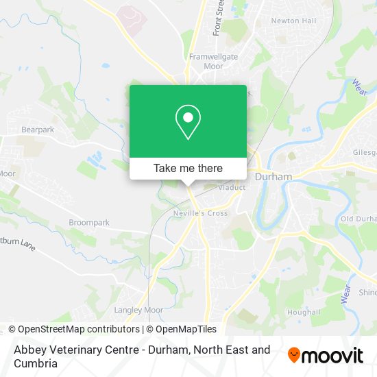 Abbey Veterinary Centre - Durham map
