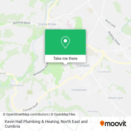 Kevin Hall Plumbing & Heating map