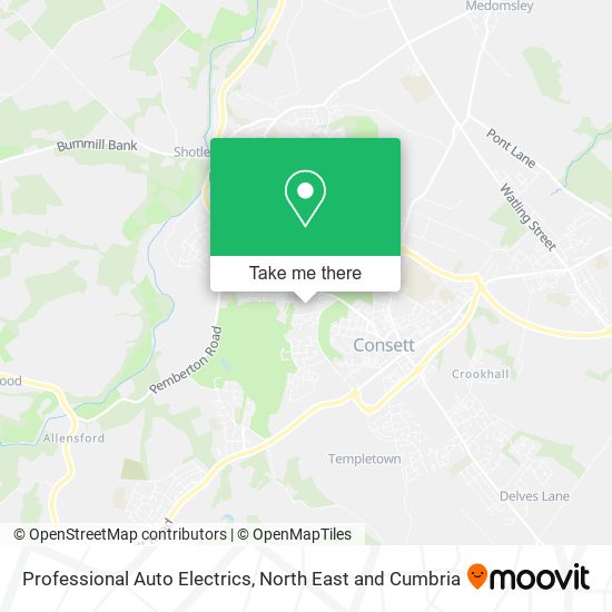 Professional Auto Electrics map