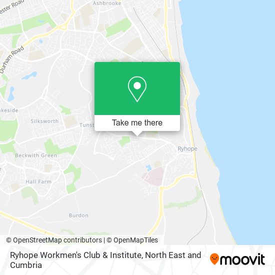 Ryhope Workmen's Club & Institute map