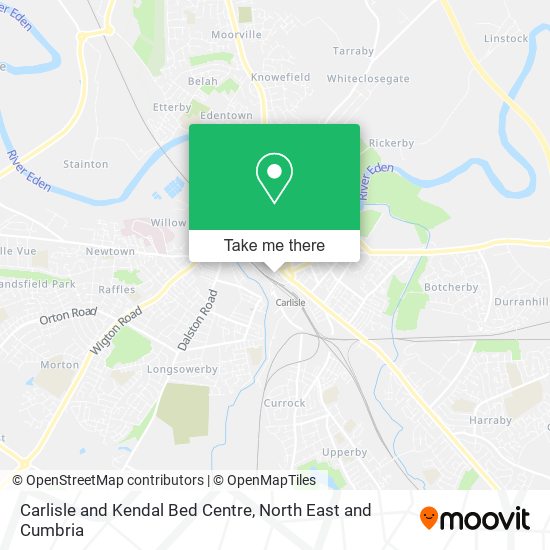 Carlisle and Kendal Bed Centre map