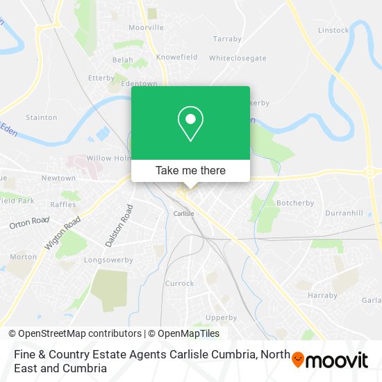 Fine & Country Estate Agents Carlisle Cumbria map