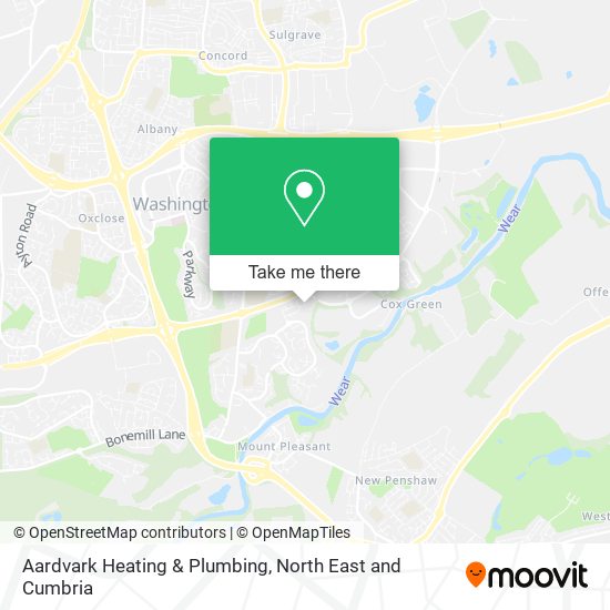 Aardvark Heating & Plumbing map