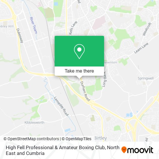 High Fell Professional & Amateur Boxing Club map