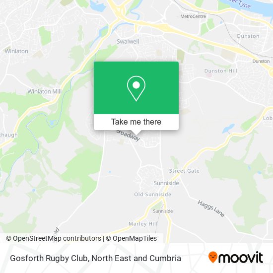 Gosforth Rugby Club map