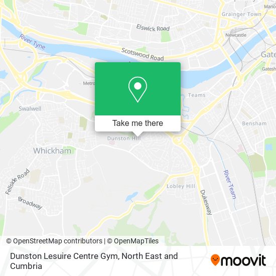 Dunston Lesuire Centre Gym map