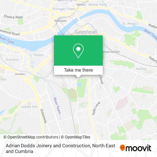 Adrian Dodds Joinery and Construction map