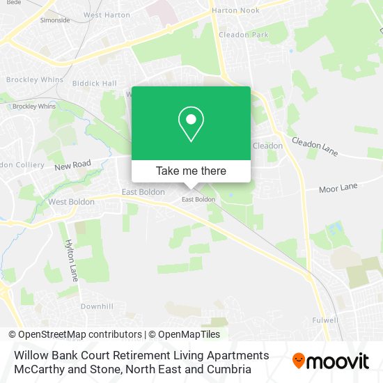 Willow Bank Court Retirement Living Apartments McCarthy and Stone map