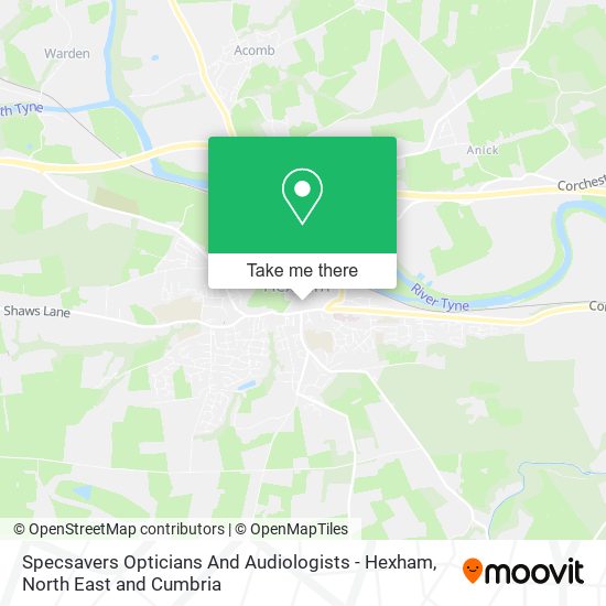 Specsavers Opticians And Audiologists - Hexham map