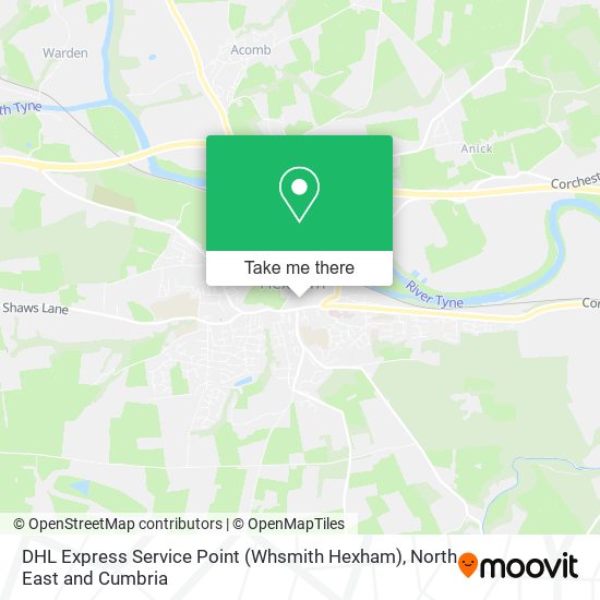 DHL Express Service Point (Whsmith Hexham) map