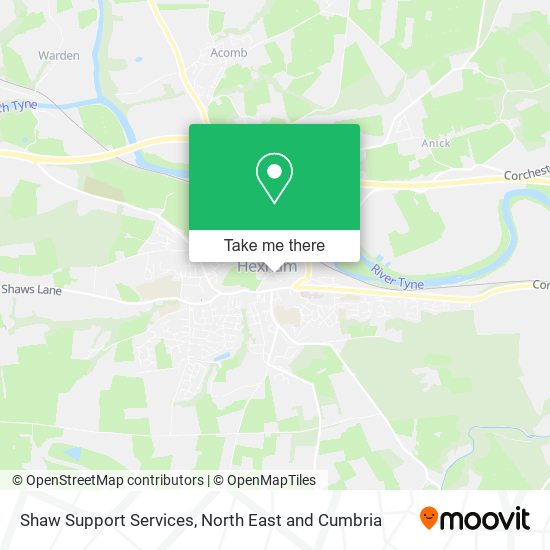 Shaw Support Services map