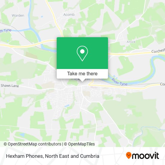 Hexham Phones map