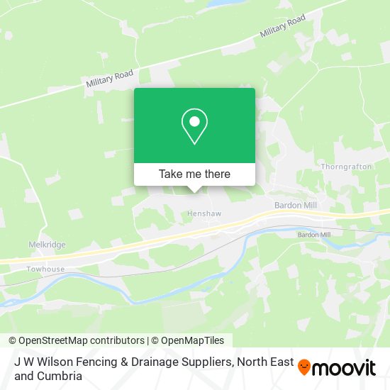 J W Wilson Fencing & Drainage Suppliers map