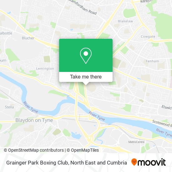 Grainger Park Boxing Club map