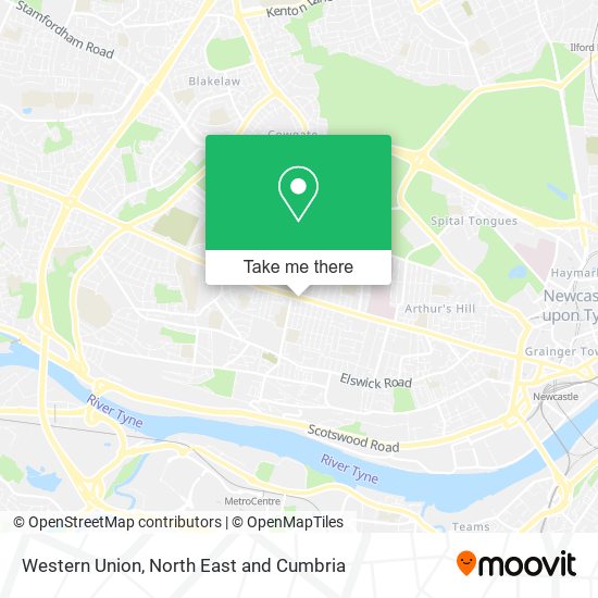Western Union map