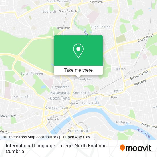 International Language College map